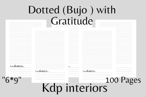 Dotted KDP Interiors: Bujo with Gratitude Layouts