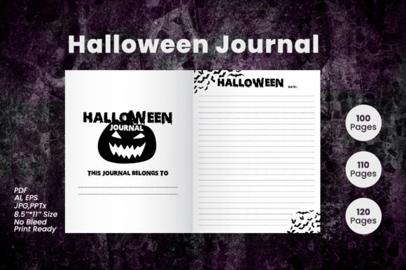 Halloween Journal KDP Interiors for Low Content