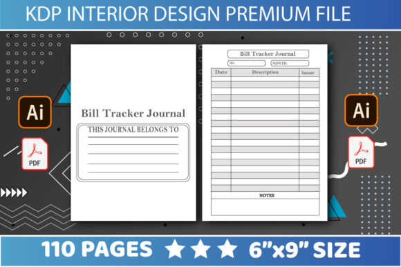 KDP Interiors Bill Tracker Journal: Streamlining Financial Organization for Self-Publishers