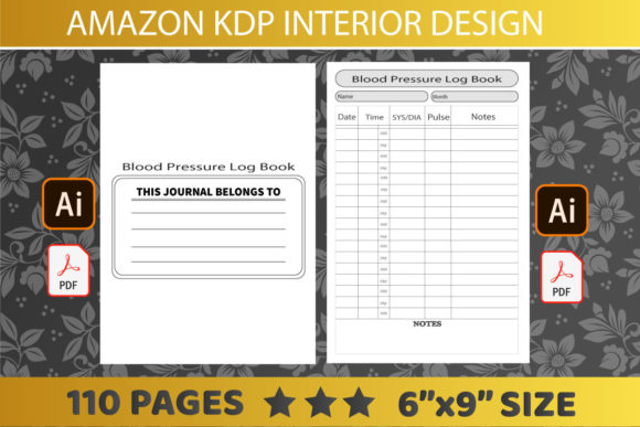 Kdp Interiors Blood Pressure Log Book: A Practical Guide to 6x9 Health Tracking Templates