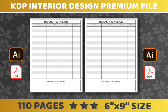 KDP Interiors Book to Read: Premium 6x9 Editable Files