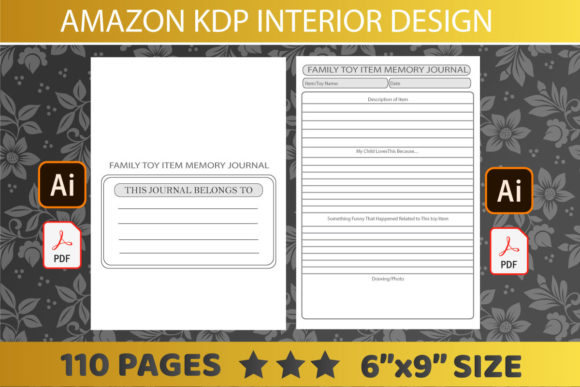 Kdp Interiors Family Toy Memory Journal: Preserving Childhood Moments in a 6x9 Format