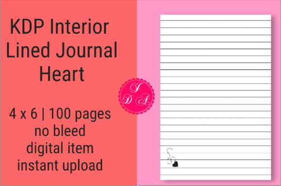 KDP Interiors Heart Lined Journal: Design & Format Guide