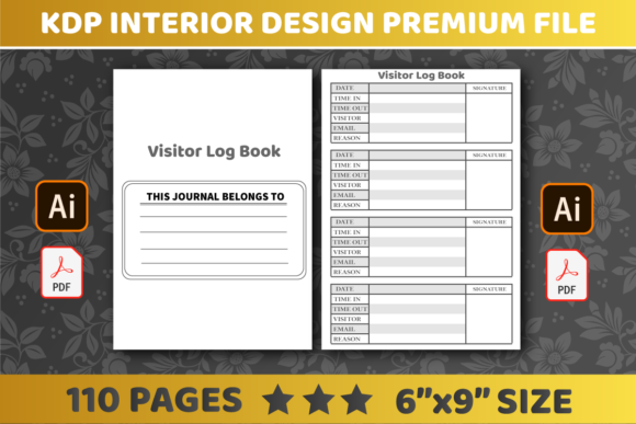 Kdp Interiors Visitor Log Book: Streamlining Professional Record-Keeping with Premium Editable Templates