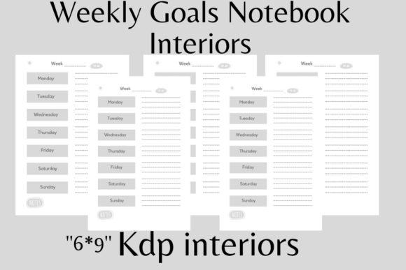 Mastering Productivity with a 6x9 Weekly Goals Notebook for KDP and Printables