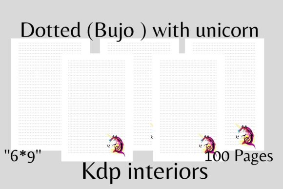 Unicorn Dotted KDP Interiors Bujo Design Guide